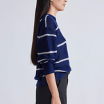 Apiece Apart Tissue Weight Sweater Navy Stripe