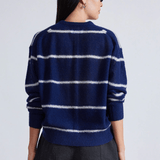 Apiece Apart Tissue Weight Sweater Navy Stripe