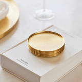 Fleck Heirloom Brass Coaster Set