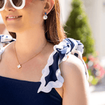 Ric-Rac Bow Strap Maxi Dress Navy