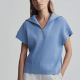 Rory Half Zip Knit Ashley Blue
