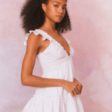 LoveShackFancy Poplar Dress White