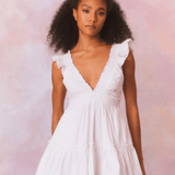 LoveShackFancy Poplar Dress White