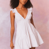 LoveShackFancy Poplar Dress White