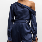 Simkhai Alice One Shoulder Top Midnight