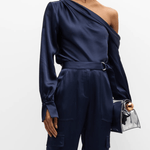 Simkhai Alice One Shoulder Top Midnight