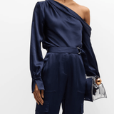 Simkhai Alice One Shoulder Top Midnight