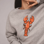 Kule The Oversized Lobster Sweatshirt Heather Grey