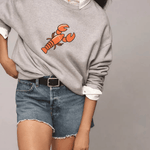 Kule The Oversized Lobster Sweatshirt Heather Grey