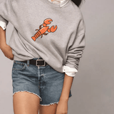 Kule The Oversized Lobster Sweatshirt Heather Grey