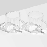 Clear Wave Mugs Set of 2