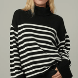 The Penelope Stripe Sweater White/ Black