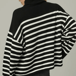 The Penelope Stripe Sweater White/ Black