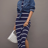 525 America: Stripe Midi Dress