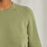 Lennon Cotton Fleece Shrunken Sweatshirt Oil Green