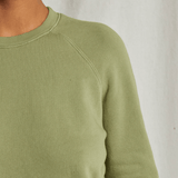 Lennon Cotton Fleece Shrunken Sweatshirt Oil Green