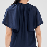 Ludovica Short Sleeve V Neck Top Midnight