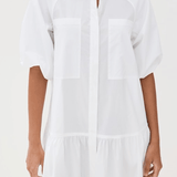 Crissy Cotton Poplin Dress White