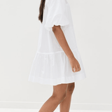 Crissy Cotton Poplin Dress White