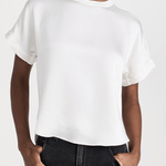 Addy Short Sleeve Knit Back T Shirt White
