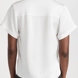 Addy Short Sleeve Knit Back T Shirt White