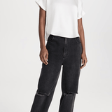Addy Short Sleeve Knit Back T Shirt White