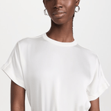 Addy Short Sleeve Knit Back T Shirt White