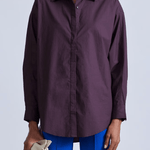 Kaarina Dolman Button Down Chocolate Plum
