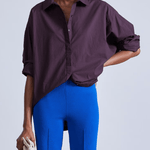 Kaarina Dolman Button Down Chocolate Plum