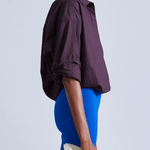 Kaarina Dolman Button Down Chocolate Plum