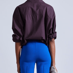 Kaarina Dolman Button Down Chocolate Plum