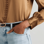 Round Collar Shirt Cinnamon
