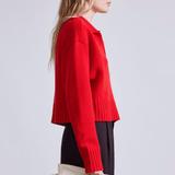 Apiece Apart Split Neck Henley Chili