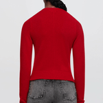 Cashmere Crewneck Cardigan Fire