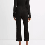 Stretch Suede Cropped Flare