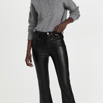Lennon Slate Black Leather Pant