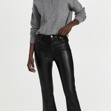 Lennon Slate Black Leather Pant