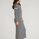 Raya Striped Polo Dress Dark Blue Multi