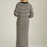 Raya Striped Polo Dress Dark Blue Multi