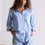 Mia Shirt Button Up Stripe Shirt Blue/White