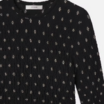 Dotted Stretch Mesh Top Black Multi