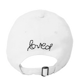 Baseball Hat Heart Patch White/Black