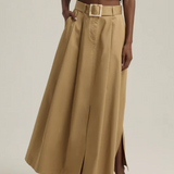 The Gabby Belted Skirt Sand