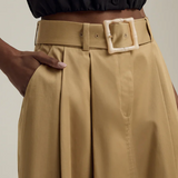 The Gabby Belted Skirt Sand