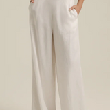 Wide Leg Linen Pant Bright White