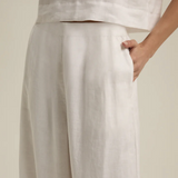 Wide Leg Linen Pant Bright White