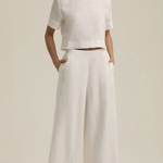 Wide Leg Linen Pant Bright White