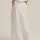 Wide Leg Linen Pant Bright White