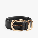 The Jordan Croc Embossed Belt Black Gold