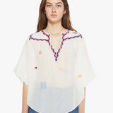 The Breeze Yoke Top Last Lap Whisper White